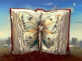 Book and Mother Butterfly - Salvador Dali